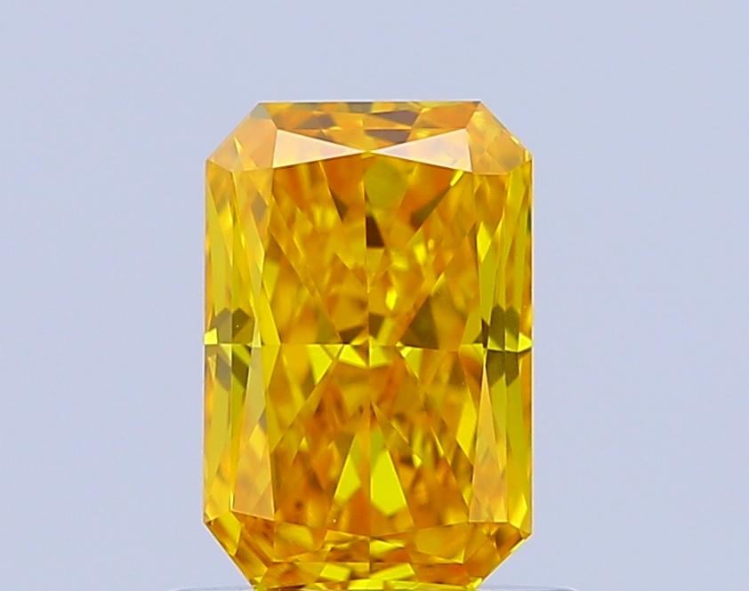 0.91 Ct. Fancy Vivid Yellow Radiant Lab Grown Diamond