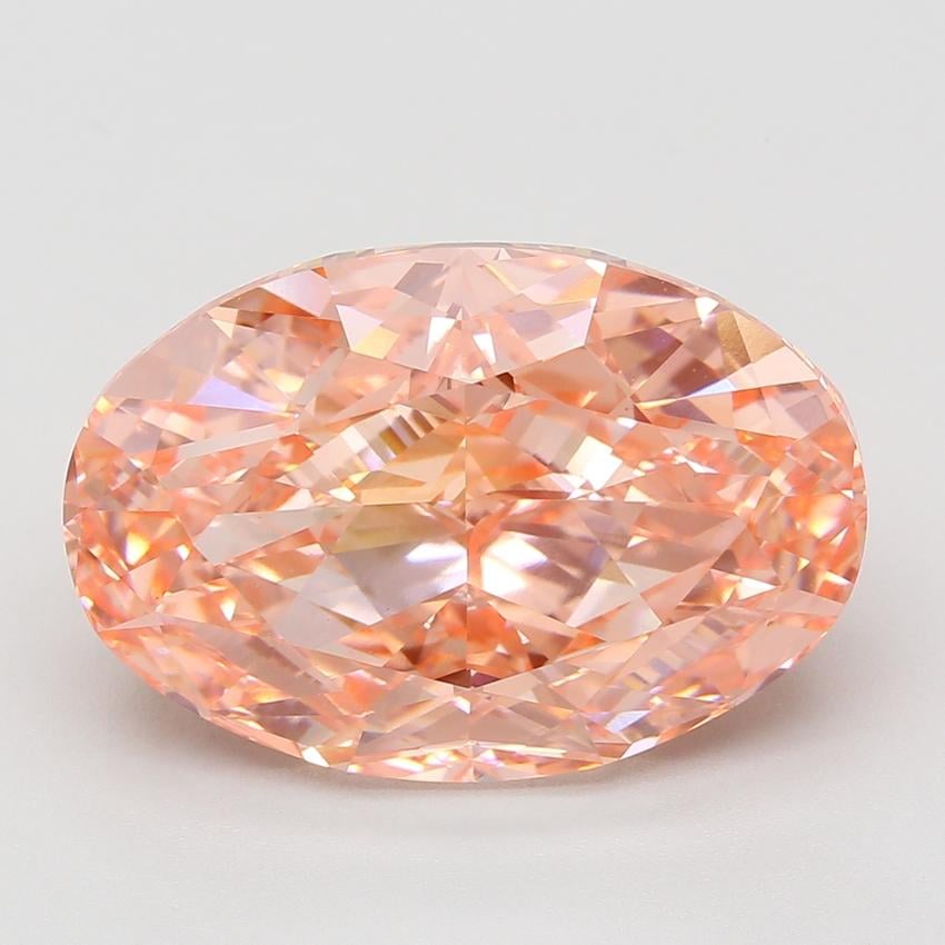 16.01 Ct. Fancy Vivid Pink Oval Lab Grown Diamond