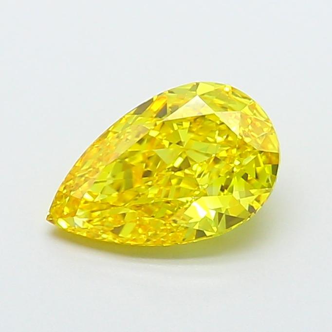 1.95 Ct. Fancy Vivid  Yellow Pear Lab Grown Diamond