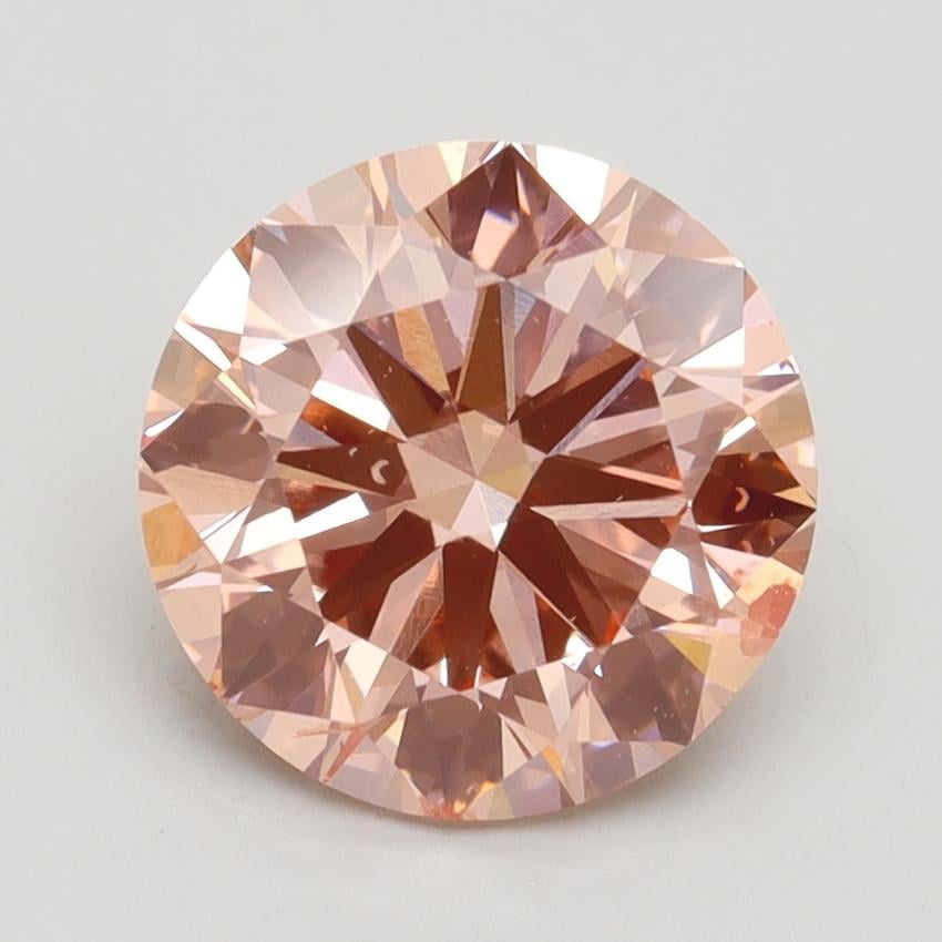 2.50 Ct. Fancy Intense Pink Round Lab Grown Diamond