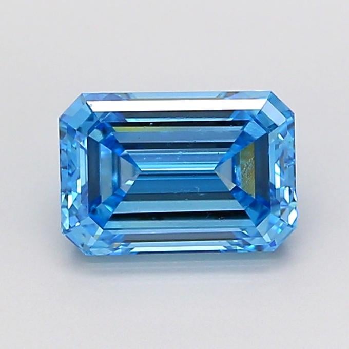 1.44 Ct. Fancy Vivid  Blue Emerald Lab Grown Diamond