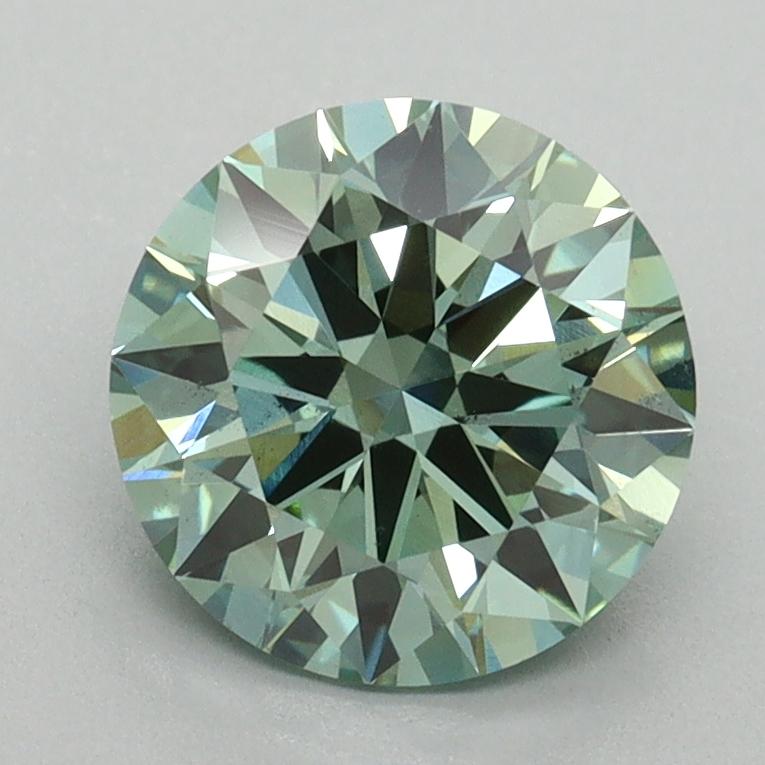 1.74 Ct. Fancy Vivid Green Round Lab Grown Diamond