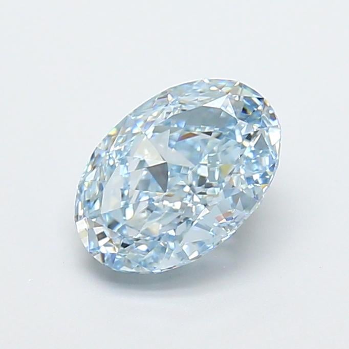 2.01 Ct. Fancy Intense  Blue Oval Lab Grown Diamond