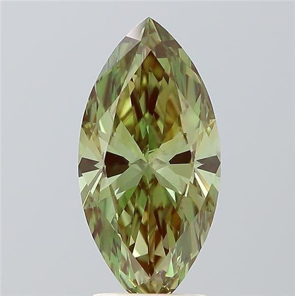 2.48 Ct. Fancy Intense  Green Marquise Lab Grown Diamond