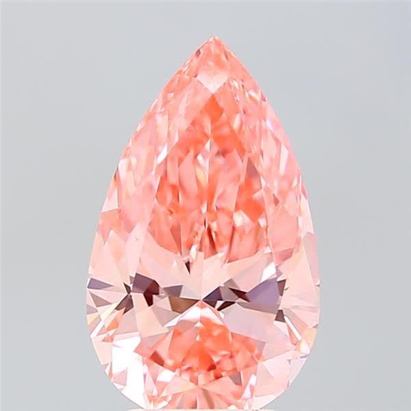 3.01 Ct. Fancy Vivid Pink Pear Lab Grown Diamond