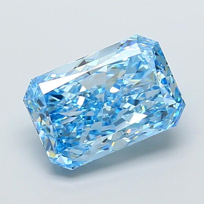 5.06 Ct. Fancy Vivid Blue Radiant Lab Grown Diamond