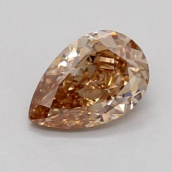 0.37 Ct. Light  Brown Pear Lab Grown Diamond