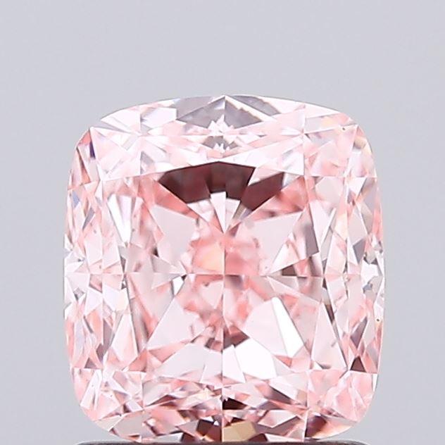 1.54 Ct. Fancy Vivid Pink Cushion Lab Grown Diamond