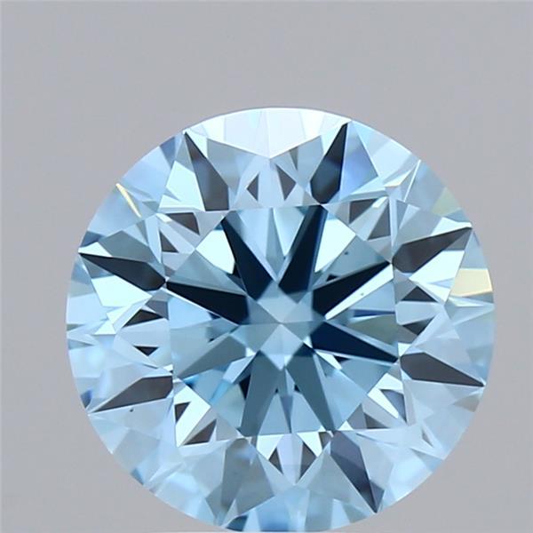 2.83 Ct. Fancy Vivid Blue Round Lab Grown Diamond