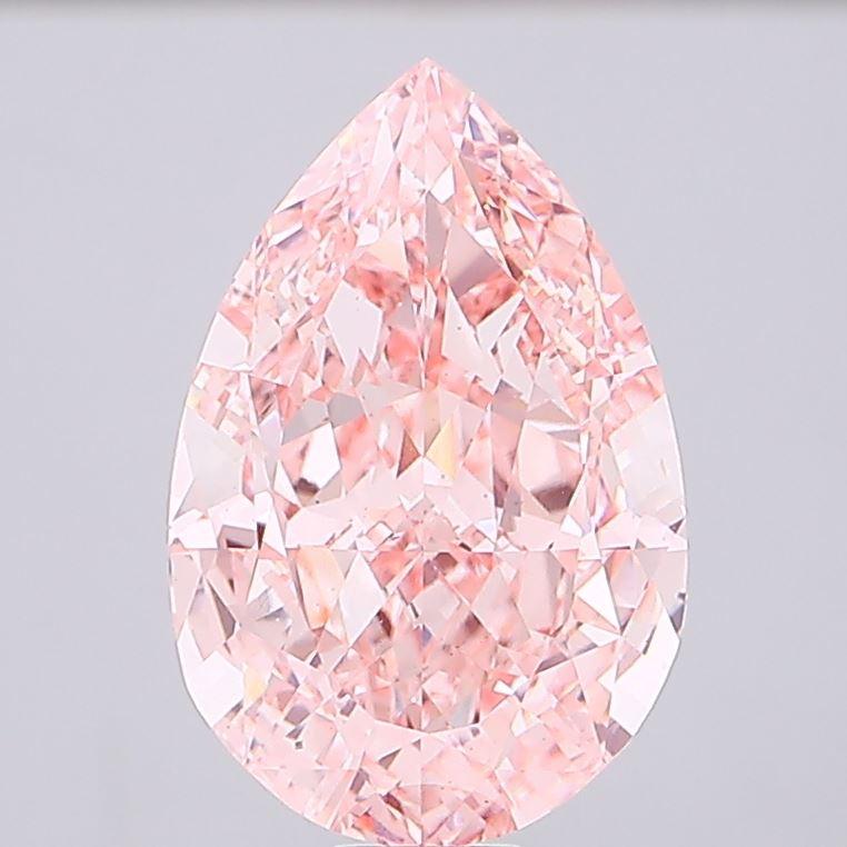 25.14 Ct. Fancy Vivid Pink Pear Lab Grown Diamond