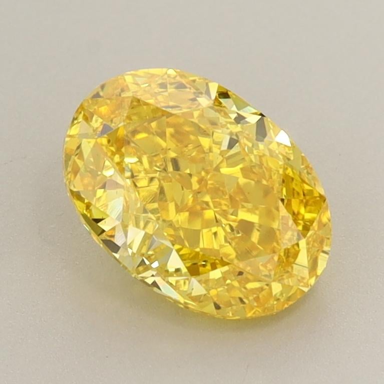 1.59 Ct. Fancy Vivid Yellow Oval Lab Grown Diamond