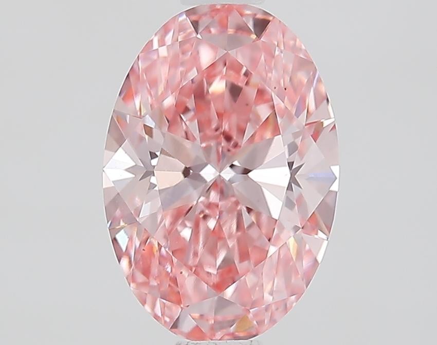 1.08 Ct. Fancy Vivid Pink Oval Lab Grown Diamond