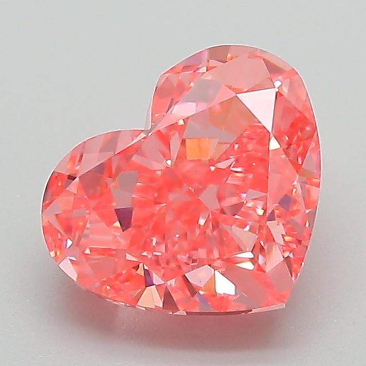 2.09 Ct. Fancy Vivid Pink Heart Lab Grown Diamond