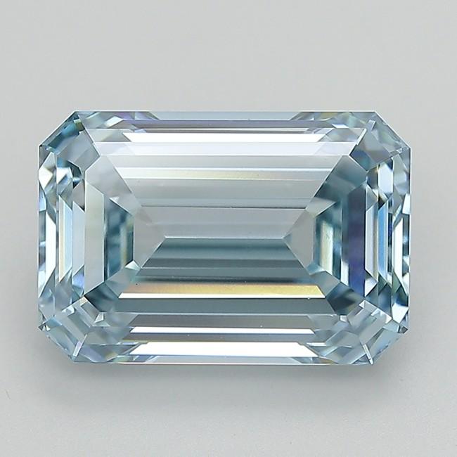 7.68 Ct. Fancy Intense  Blue Emerald Lab Grown Diamond