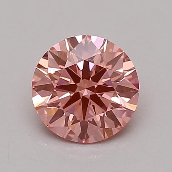 0.63 Ct. Fancy Vivid Pink Round Lab Grown Diamond