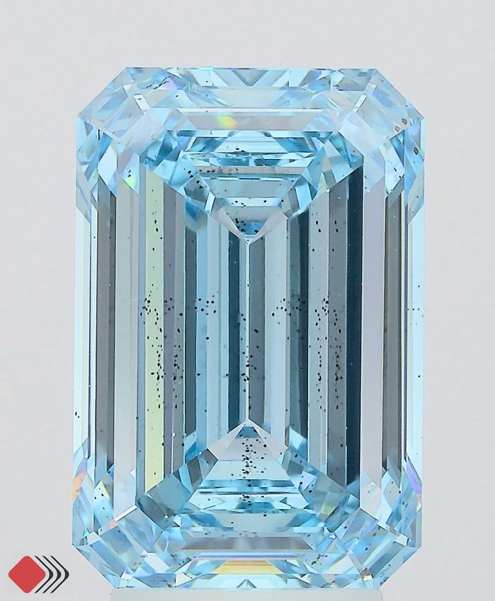 5.04 Ct. Fancy Vivid Blue Emerald Lab Grown Diamond