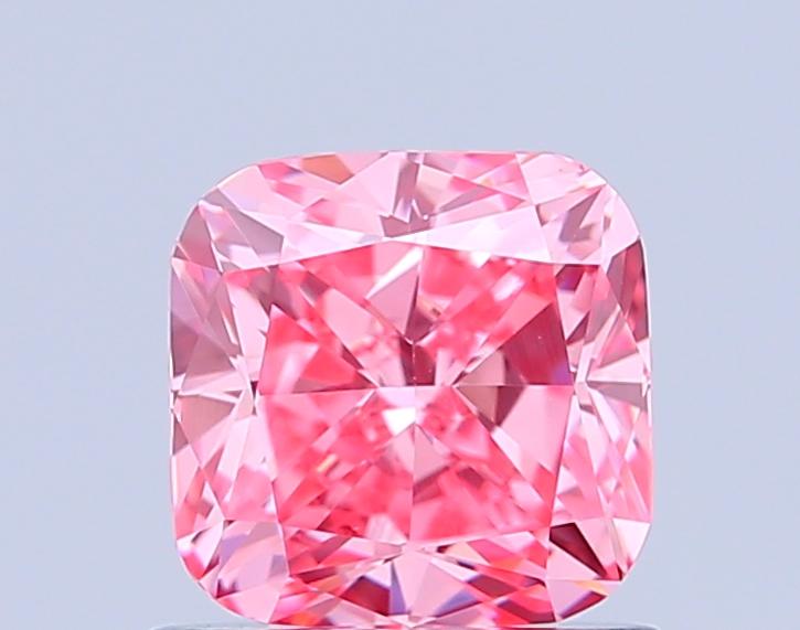 0.99 Ct. Fancy Vivid Pink Cushion Lab Grown Diamond