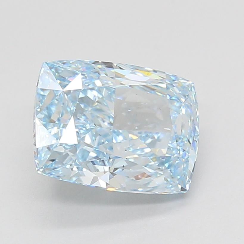 3.43 Ct. Fancy Intense Blue Cushion Lab Grown Diamond