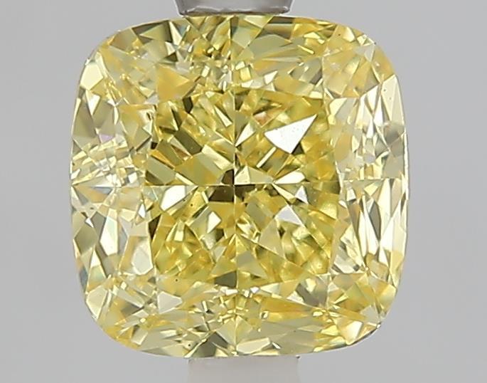 2.03 Ct. Fancy Intense  Yellow Cushion Lab Grown Diamond