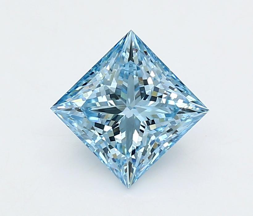 1.51 Ct. Fancy Vivid  Blue Princess Lab Grown Diamond