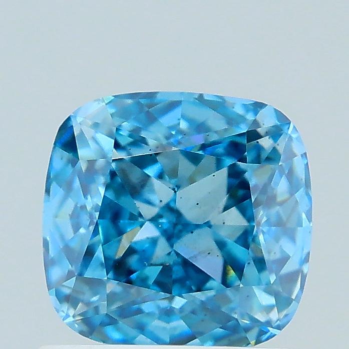 1.02 Ct. Fancy Vivid Blue Cushion Lab Grown Diamond