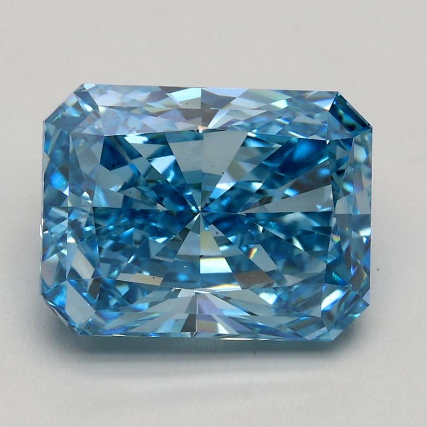3.00 Ct. Fancy Vivid Blue Radiant Lab Grown Diamond
