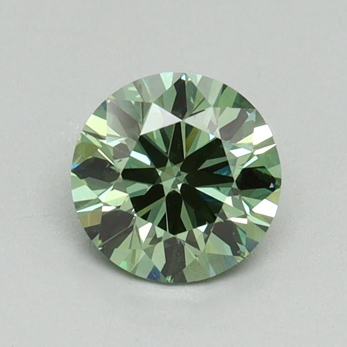 0.68 Ct. Fancy Vivid Pacific Green Round Lab Grown Diamond