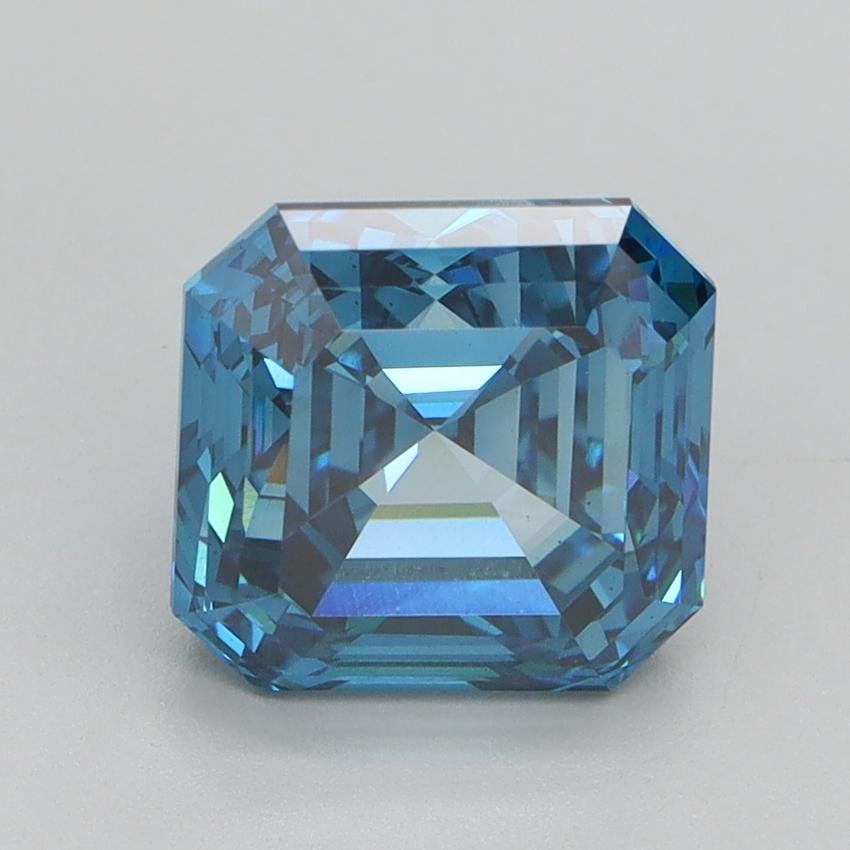 2.87 Ct. Fancy Vivid Blue Asscher Lab Grown Diamond