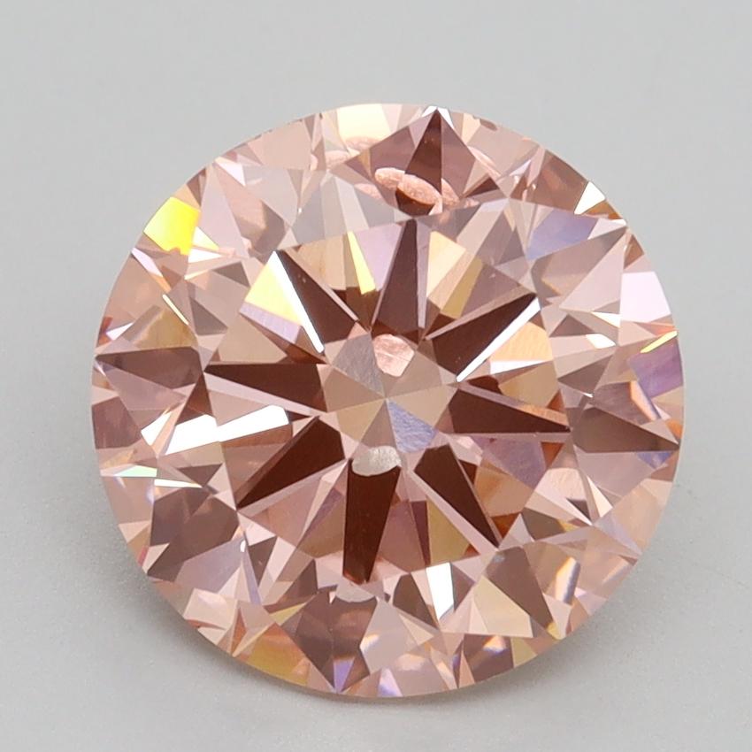 3.01 Ct. Fancy Intense Pink Round Lab Grown Diamond