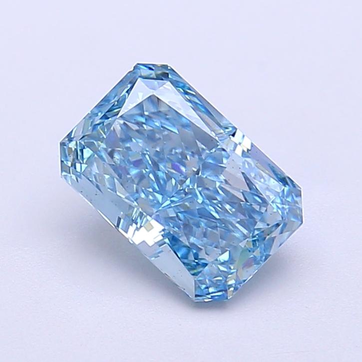 1.46 Ct. Fancy Vivid  Blue Radiant Lab Grown Diamond