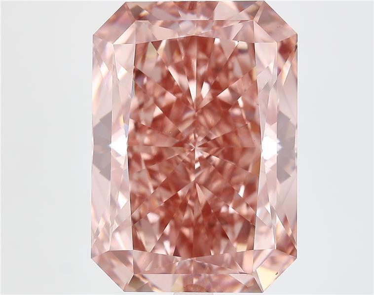 10.55 Ct. Fancy Vivid  Pink Radiant Lab Grown Diamond