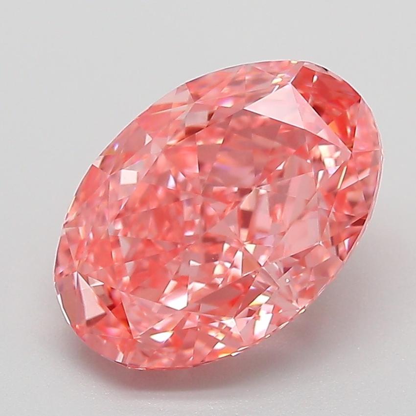 3.10 Ct. Fancy Vivid Pink Oval Lab Grown Diamond