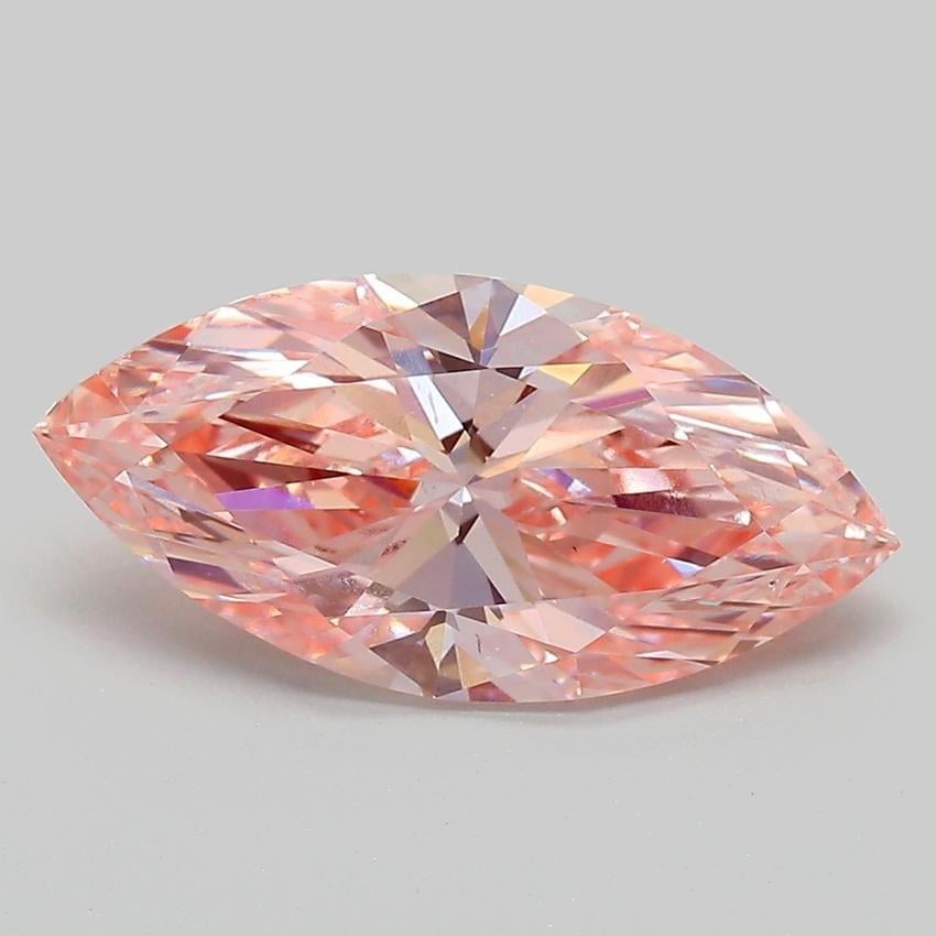 3.00 Ct. Fancy Vivid Pink Marquise Lab Grown Diamond