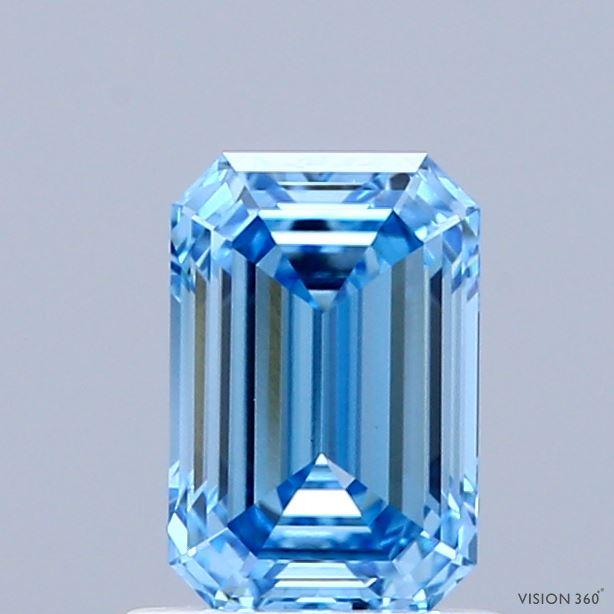 1.08 Ct. Fancy Vivid Blue Emerald Lab Grown Diamond