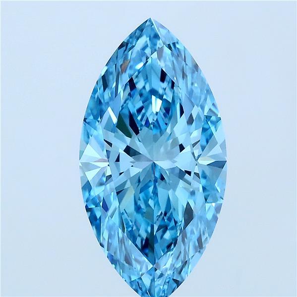 3.06 Ct. Fancy Vivid Blue Marquise Lab Grown Diamond