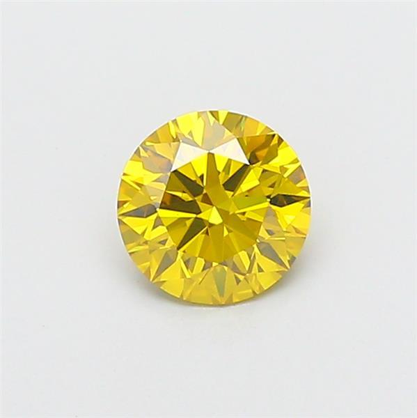 1.03 Ct. Fancy Vivid Yellow Round Lab Grown Diamond