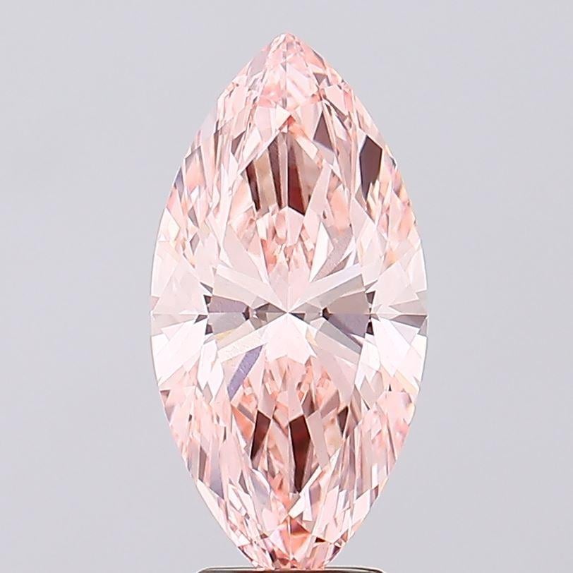 4.61 Ct. Fancy Vivid Pink Marquise Lab Grown Diamond