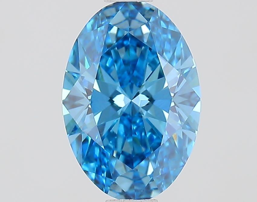 1.01 Ct. Fancy Vivid Blue Oval Lab Grown Diamond
