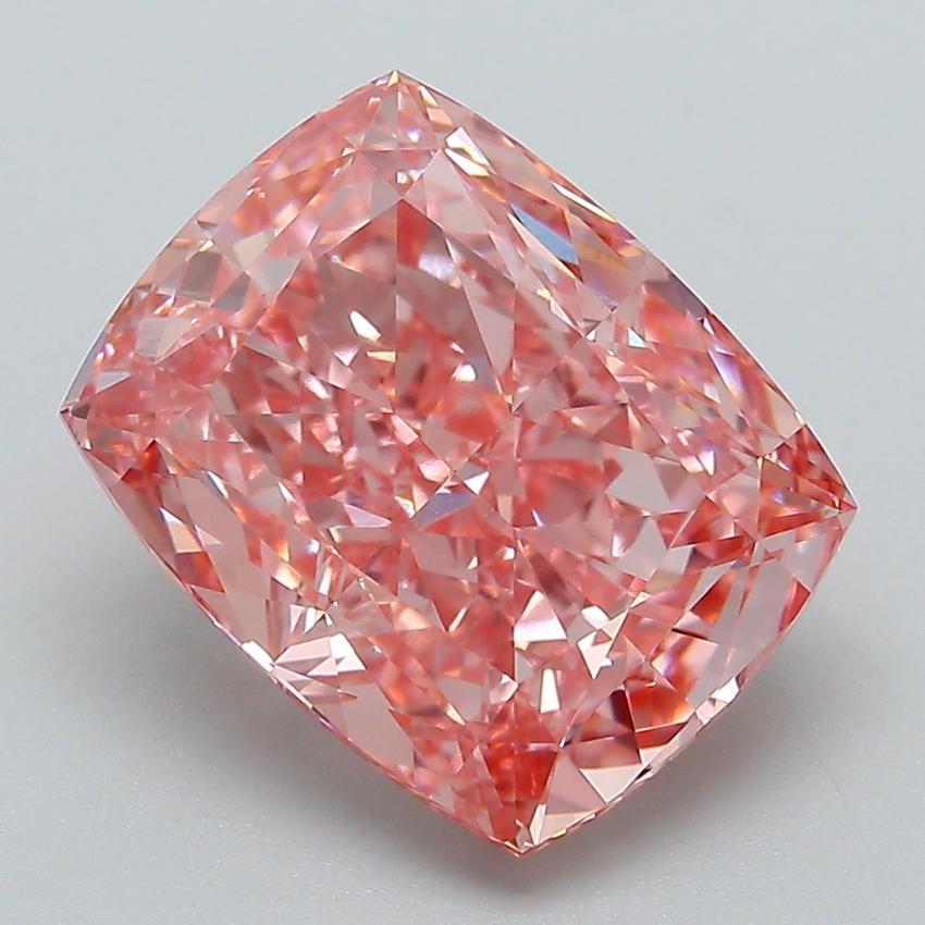 5.10 Ct. Fancy Vivid Pink Cushion Lab Grown Diamond