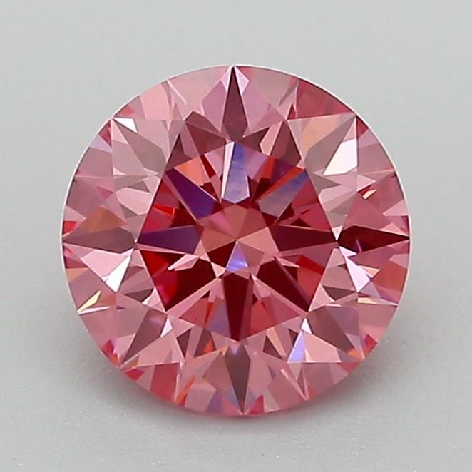 1.28 Ct. Fancy Vivid Pink Round Lab Grown Diamond