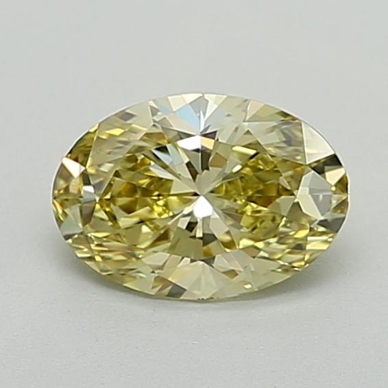1.02 Ct. Fancy Intense  Yellow Oval Lab Grown Diamond