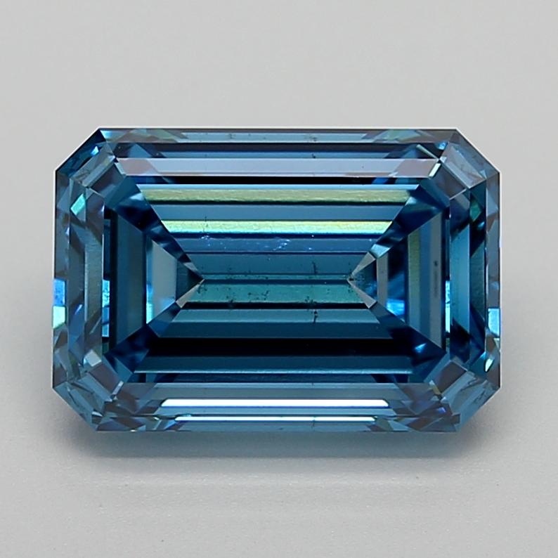 4.85 Ct. Fancy Vivid  Blue Emerald Lab Grown Diamond