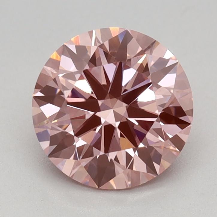 0.96 Ct. Fancy Vivid Pink Round Lab Grown Diamond