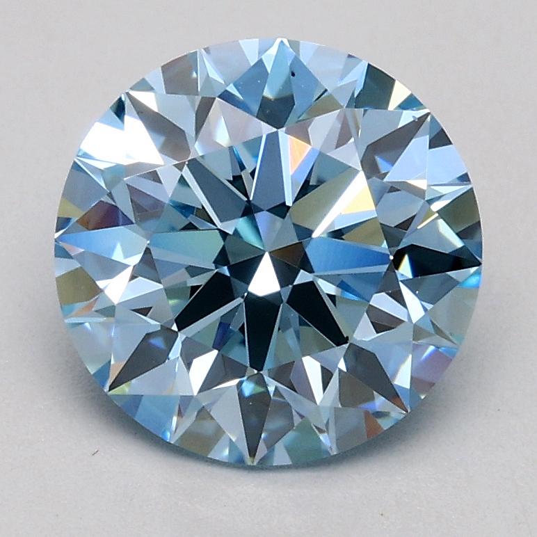 1.55 Ct. Fancy Blue Round Lab Grown Diamond