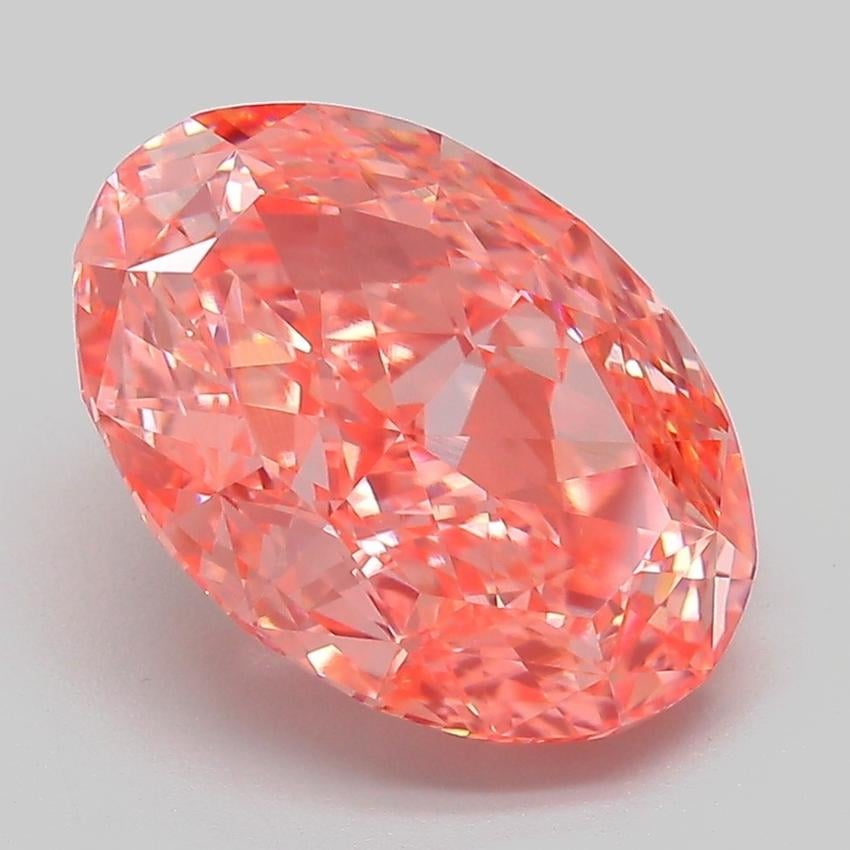 5.00 Ct. Fancy Vivid Pink Oval Lab Grown Diamond