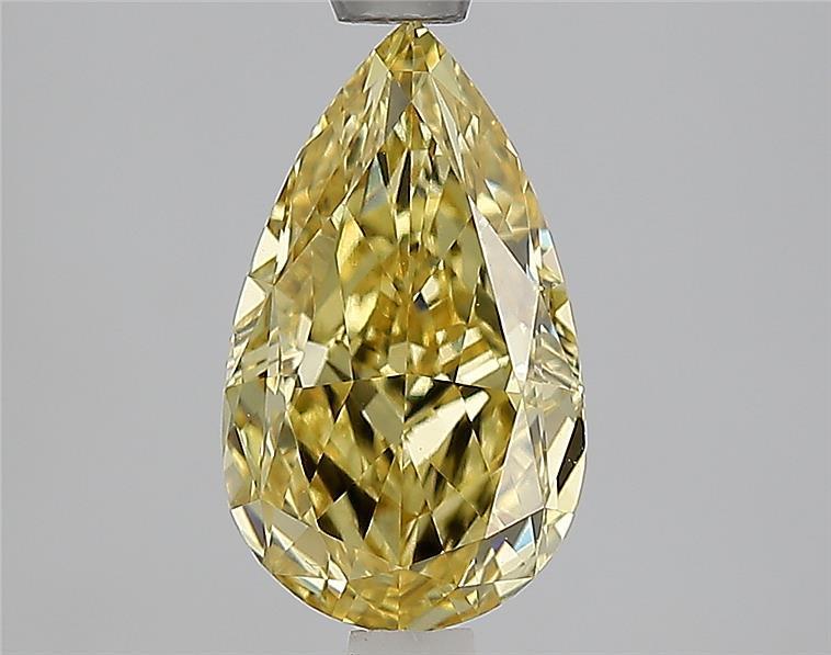 2.01 Ct. Fancy Intense  Yellow Pear Lab Grown Diamond