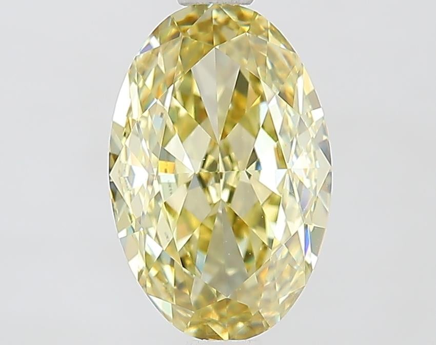 2.10 Ct. Fancy Yellow Oval Lab Grown Diamond