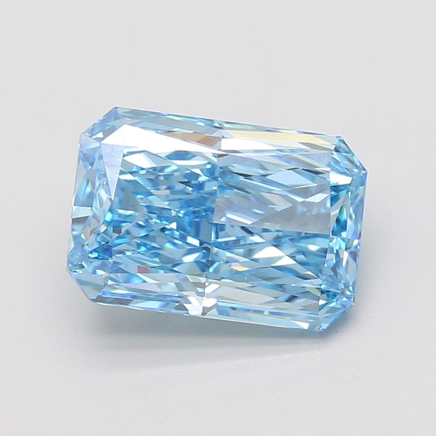 5.06 Ct. Fancy Vivid Blue Radiant Lab Grown Diamond