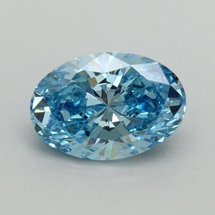 0.70 Ct. Fancy Vivid Blue Oval Lab Grown Diamond