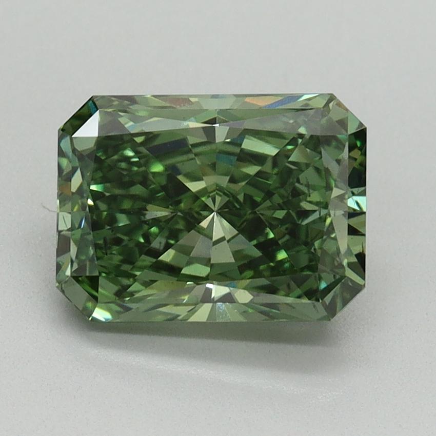 2.04 Ct. Fancy Vivid Green Radiant Lab Grown Diamond